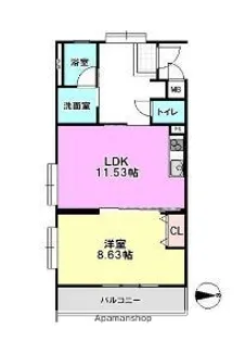 茅ヶ崎フェリックスコート長尾【4階】の間取り