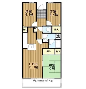 ヒルズ南戸塚3号棟【7階】の間取り