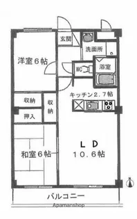 クイーンズタウンⅠ番館【1階】の間取り