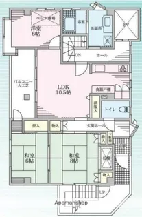 リバーストーン【4階】の間取り