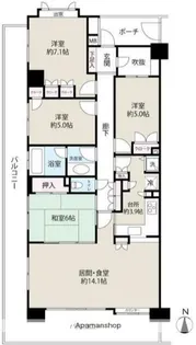 藤沢パークホームズ壱番館【6階】の間取り
