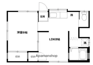 鈴野荘【1階】の間取り