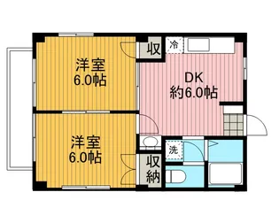 コーポラス丸山【2階】の間取り