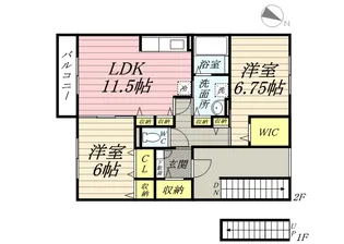 COZY COURT 湘南【2階】の間取り