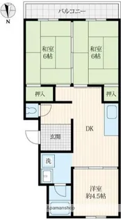 サンハイツ諏訪前【1階】の間取り