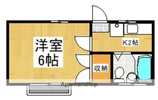 ヒルズアゼリアノース【2階】の間取り