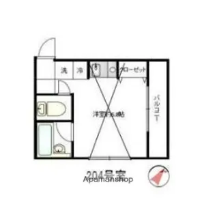 ランドヒルズウエストA棟【2階】の間取り