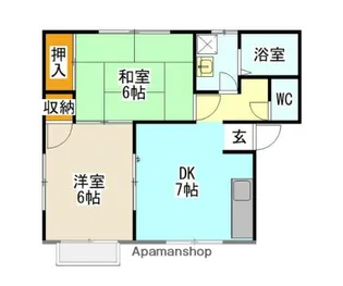 メゾンクレール【1階】の間取り