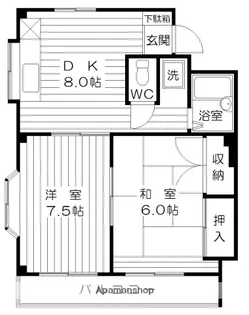 リバーハイム711【1階】の間取り