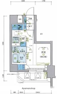 LEXE梶ヶ谷【6階】の間取り