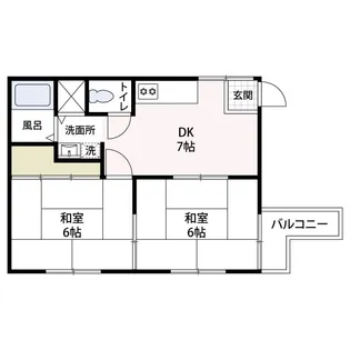 2DKの間取り画像
