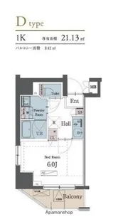 ラグゼナ横浜鶴見【4階】の間取り