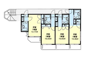 ベールクロヌ【1階】の間取り