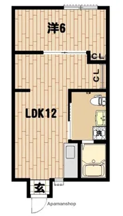 アリビオ山手【1階】の間取り