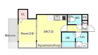 ジーメゾン相模原【3階】の間取り
