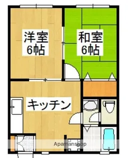 グリーンパーク北久里浜【2階】の間取り