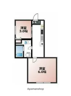 ベルビュー西谷【1階】の間取り