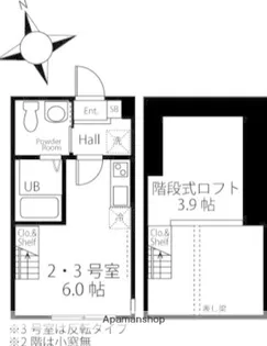 ハーミットクラブハウス能見台【1階】の間取り