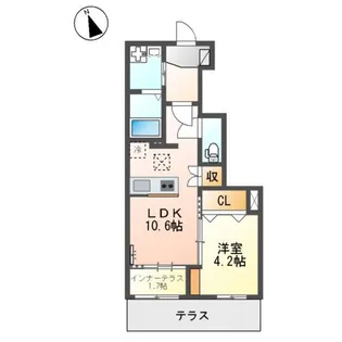 プルミエールみずき【1階】の間取り