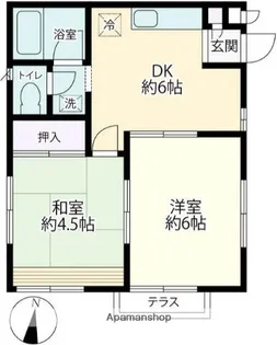ハイムライラックB【1階】の間取り