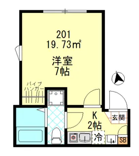 エースコート鶴見【2階】の間取り