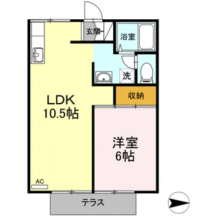 1LDKの間取り画像