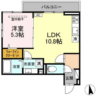 D PAINA 小机町【2階】の間取り