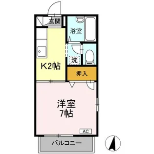エーデルハイム Ⅰ【2階】の間取り