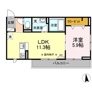 LUPINUS B棟【2階】の間取り