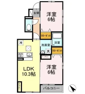 セレナオモダカ【1階】の間取り