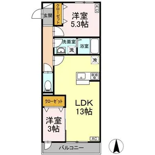 サンテラス市ヶ尾【3階】の間取り