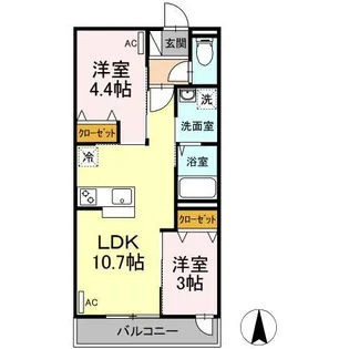 サンテラス市ヶ尾【1階】の間取り
