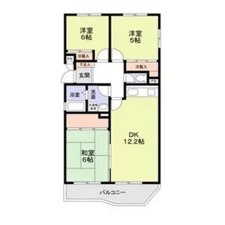 百合ヶ丘社宅【1階】の間取り