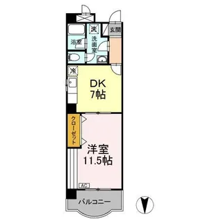 カラット中川【3階】の間取り