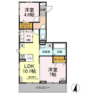 ローレルハイム【3階】の間取り