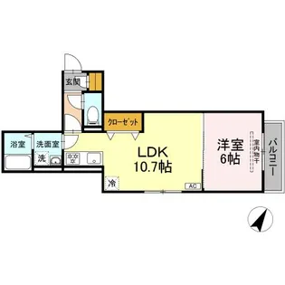 エスポワール南太田【3階】の間取り