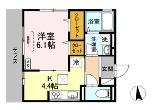 アイビーテラス【1階】の間取り