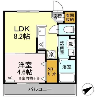 グラディーヴォレ【3階】の間取り