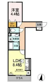 ハカランダ日吉【1階】の間取り