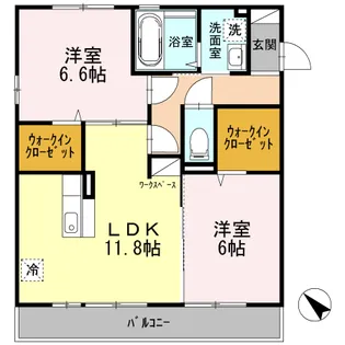 グランソーレII【2階】の間取り