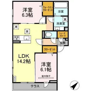 D PAINA 大倉山【1階】の間取り