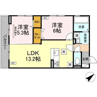 BLANC CUBE(ブラン キューブ)【1階】の間取り