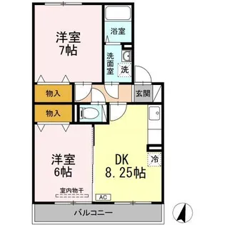 ポラリス A棟【2階】の間取り