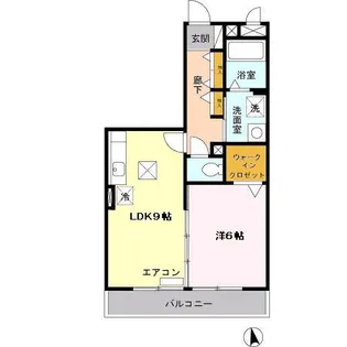 スカイヒル横濱六ッ川 B棟【3階】の間取り