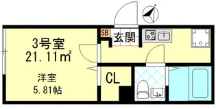 CFジオーレ東門前【1階】の間取り