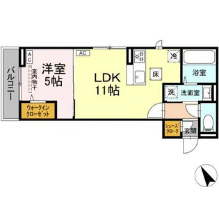 リューベ【1階】の間取り