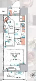 エストゥルース横浜蒔田【7階】の間取り
