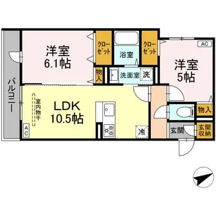 グリーンハウス【2階】の間取り