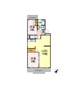 山王塚レジデンス【2階】の間取り