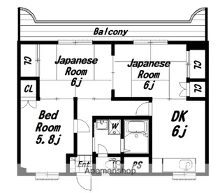 シャトル上杉【5階】の間取り